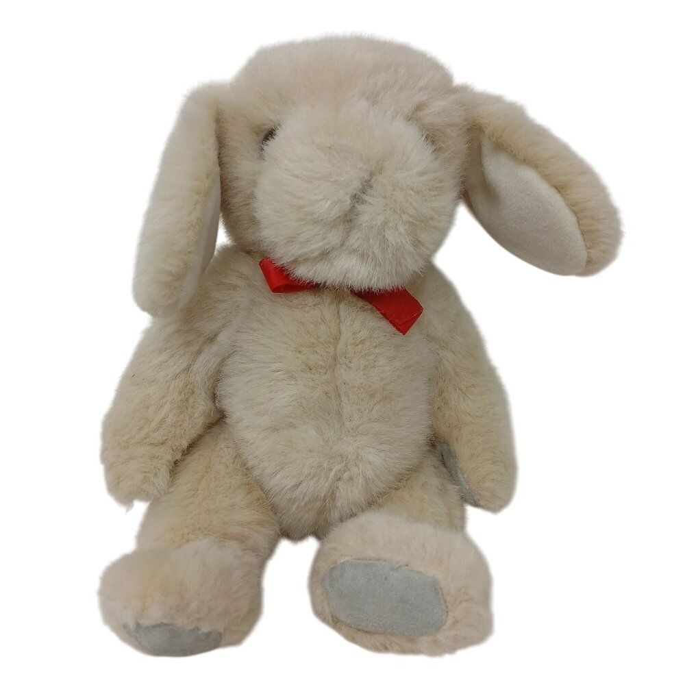 Russ Berrie Plush Bunny Rabbit Swivel Head Leather Puppy Paws Vintage #D-43